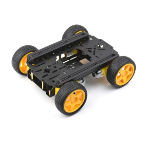 Kit de châssis de robot mobile intelligent Waveshare, châssis : avec amortisseur (roues normales) SW002A955-20